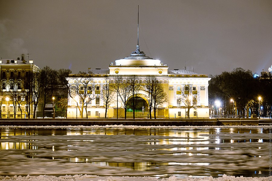 Ночной Петербург Адмиралтейство