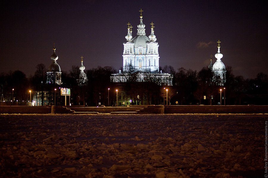 Ночной Петербург Смольный собор